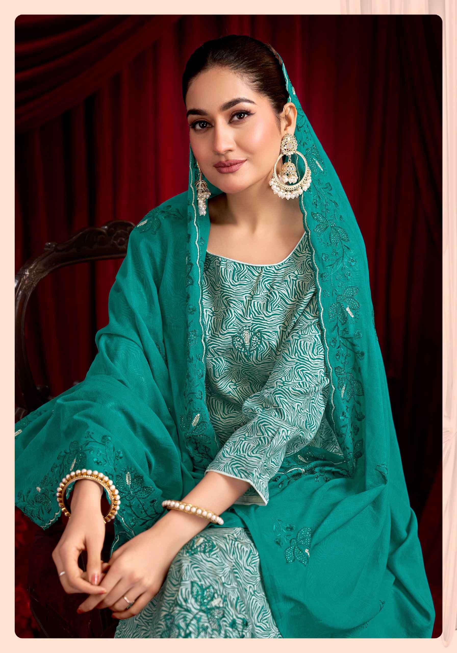 Alok Silver Girl Zam Cotton Dress Material (4 pcs Catalogue)