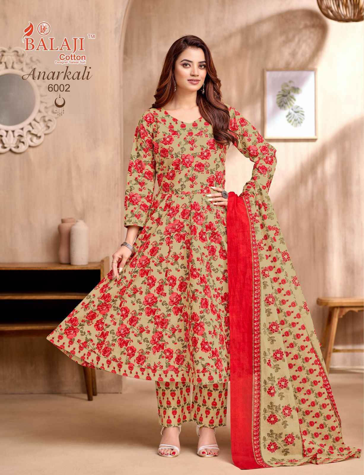 Balaji Anarkali Vol-6 Cotton Readymade Suit (8 pcs Catalogue)