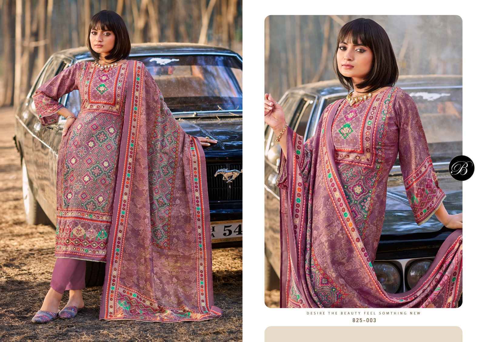 Belliza Apsara Viscose Muslin Dress Material (3 pcs Cataloge)