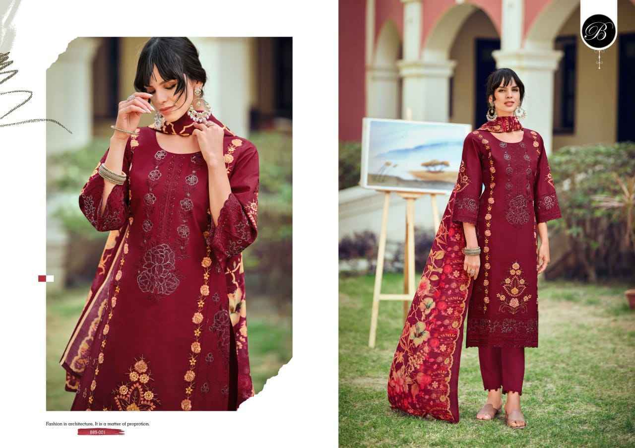 Belliza Jade Ombre Zoya Cotton Dress Material 6 pcs Catalogue