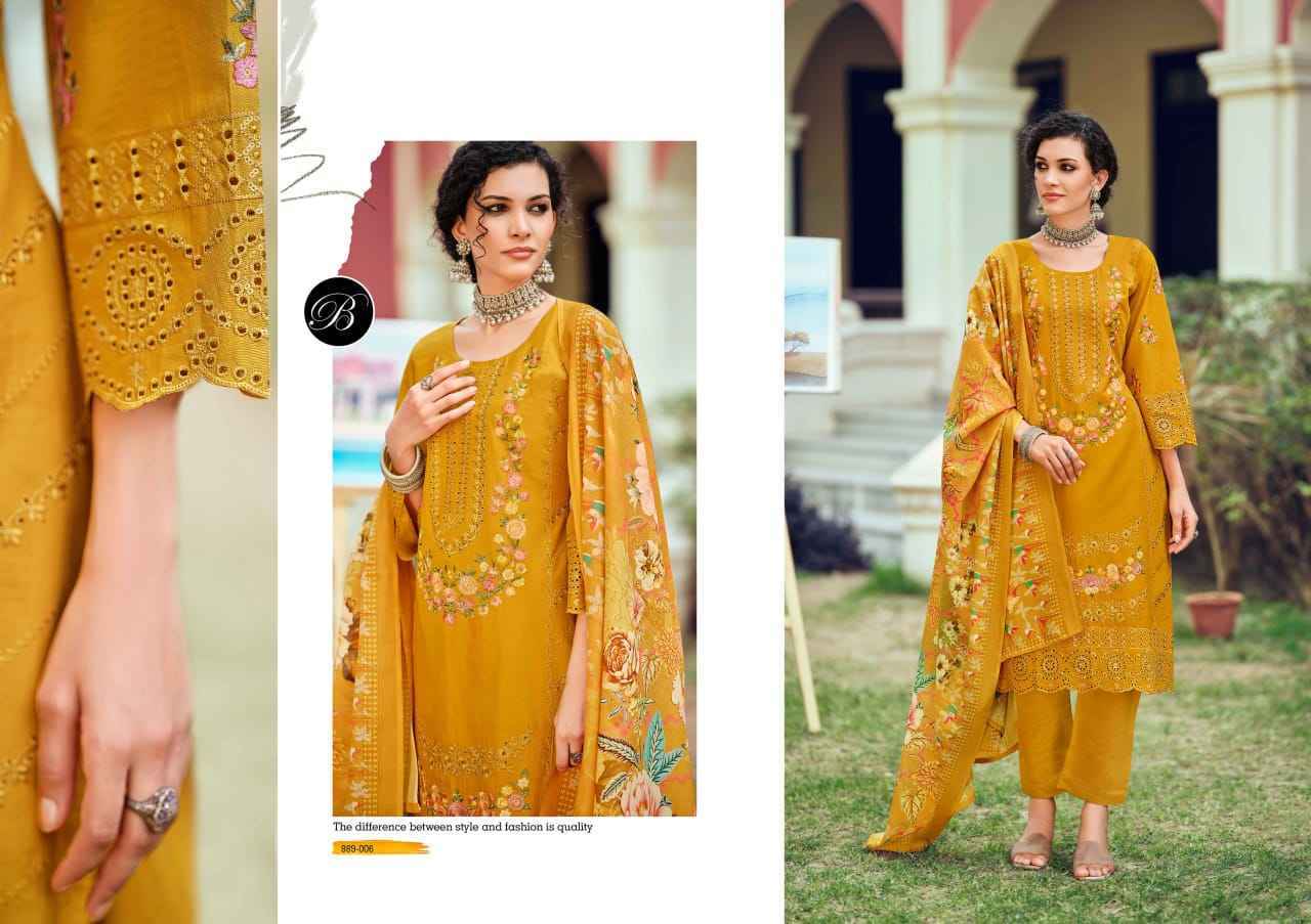 Belliza Jade Ombre Zoya Cotton Dress Material 6 pcs Catalogue
