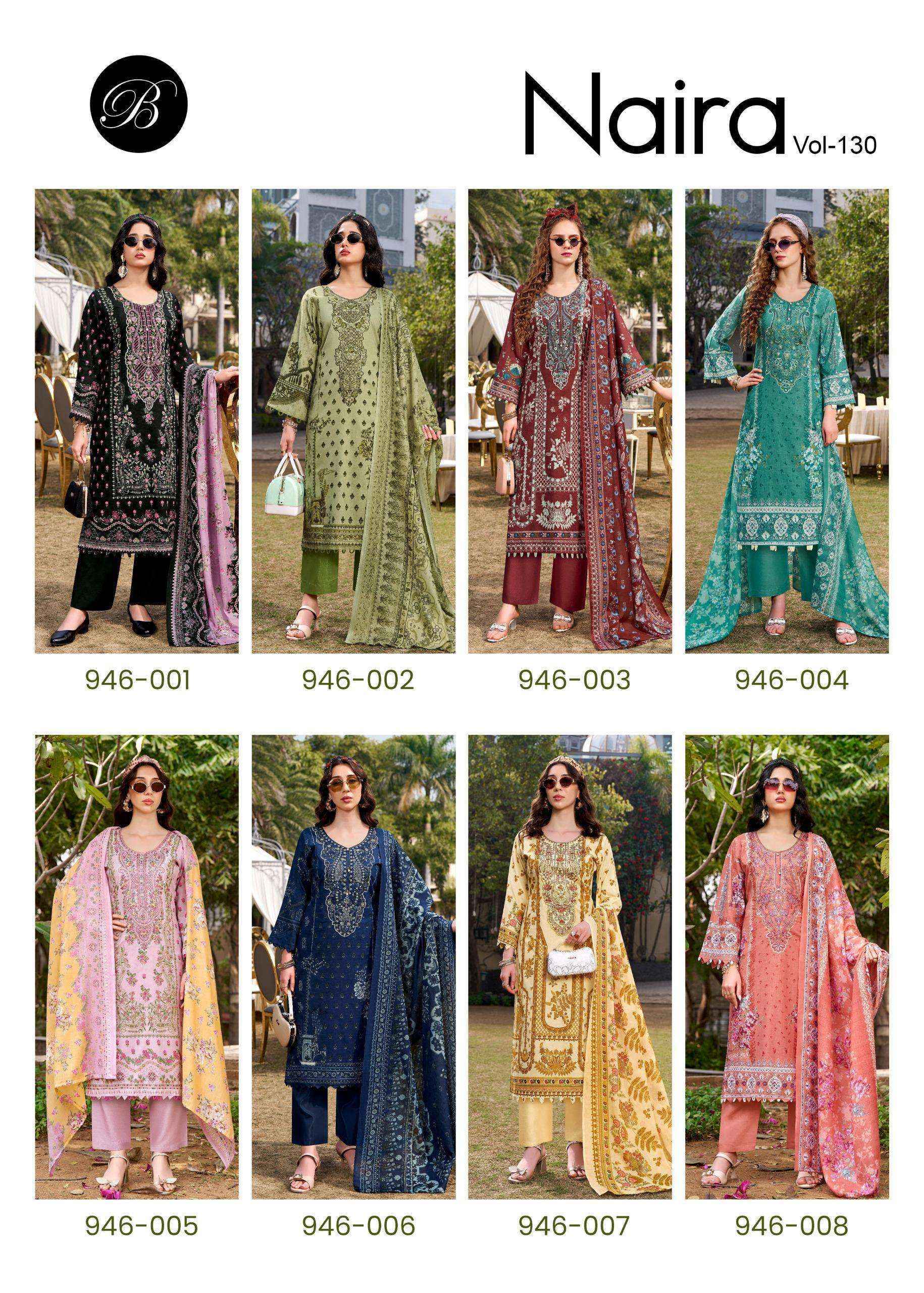 Belliza Naira Vol-130 Cotton Dress Material (8 pcs Cataloge)