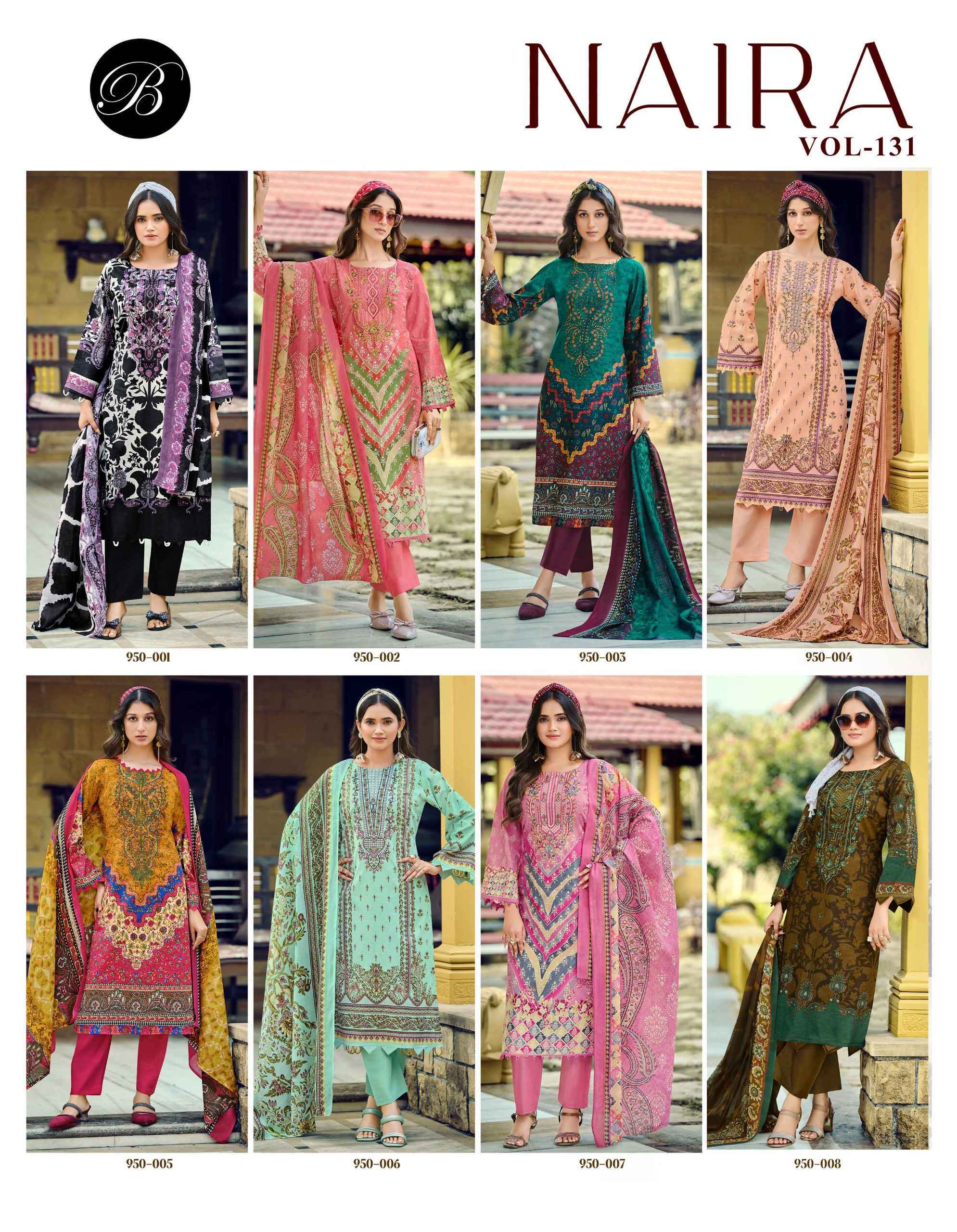 Belliza Naira Vol-131 Cotton Dress Material (8 pcs Cataloge)