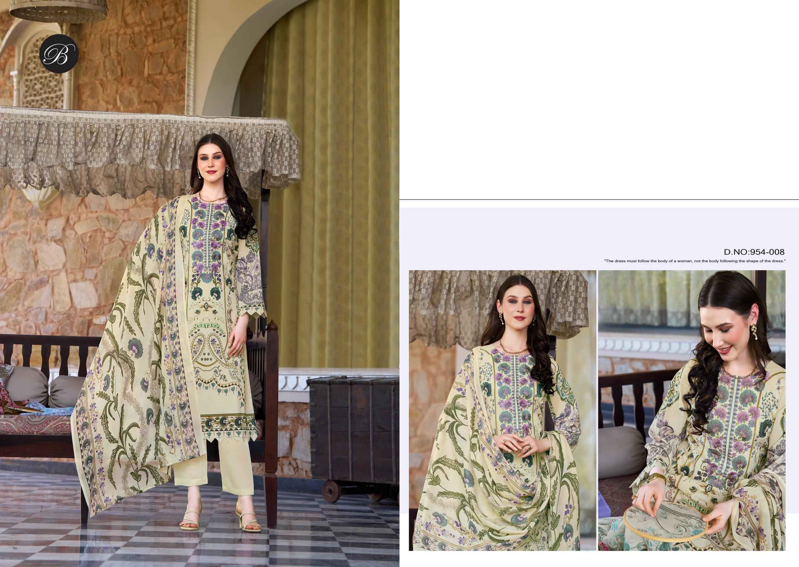 Belliza Naira Vol-132 Cotton Dress Material (8 pcs Cataloge)