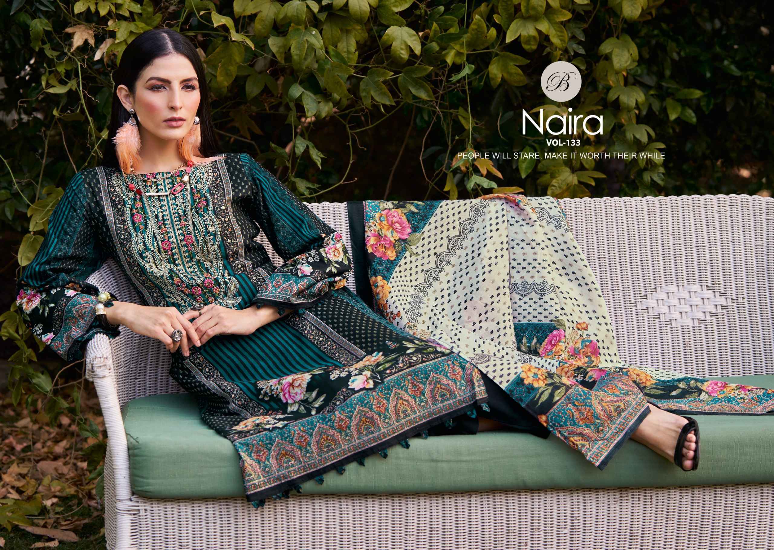 Belliza Naira Vol-133 Cotton Dress Material (8 pcs Cataloge)