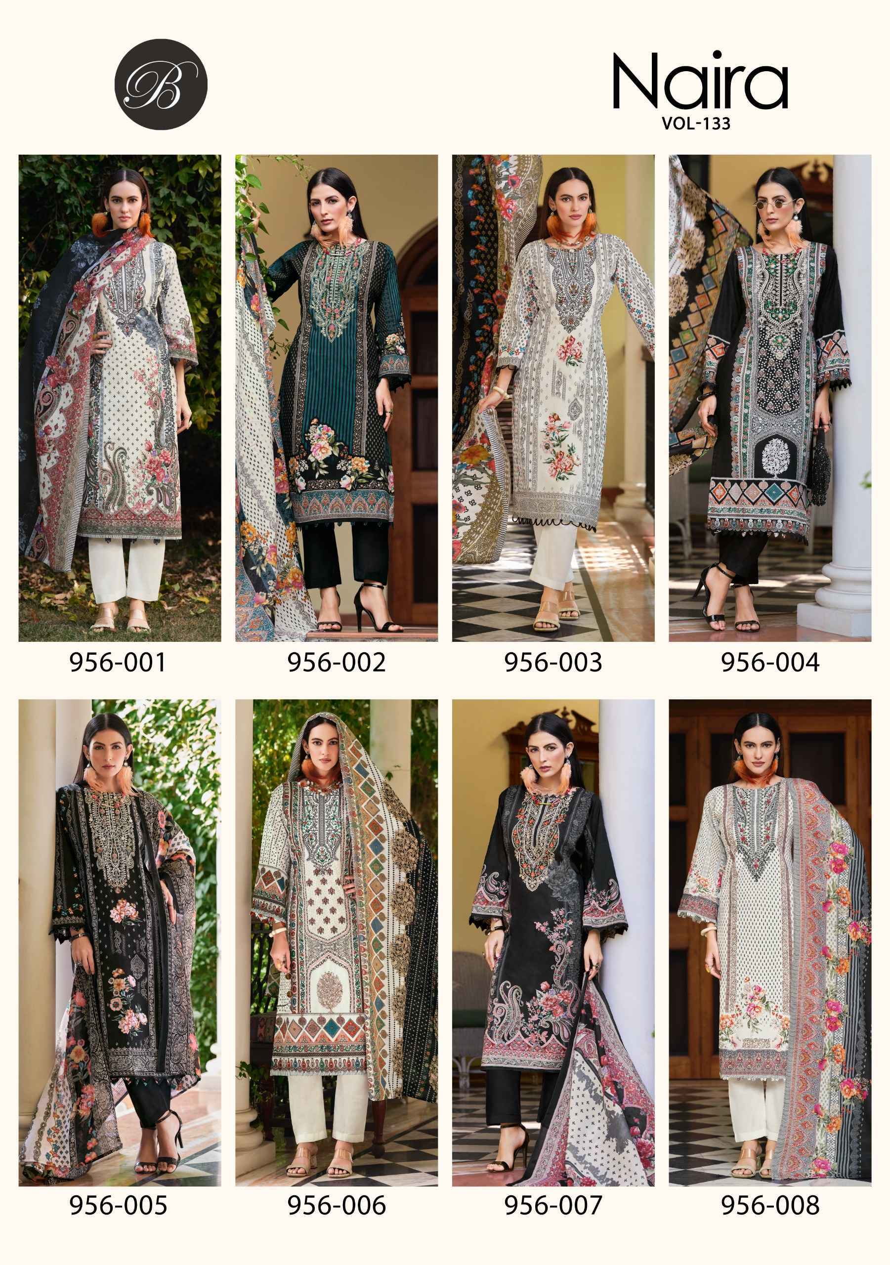 Belliza Naira Vol-133 Cotton Dress Material (8 pcs Cataloge)