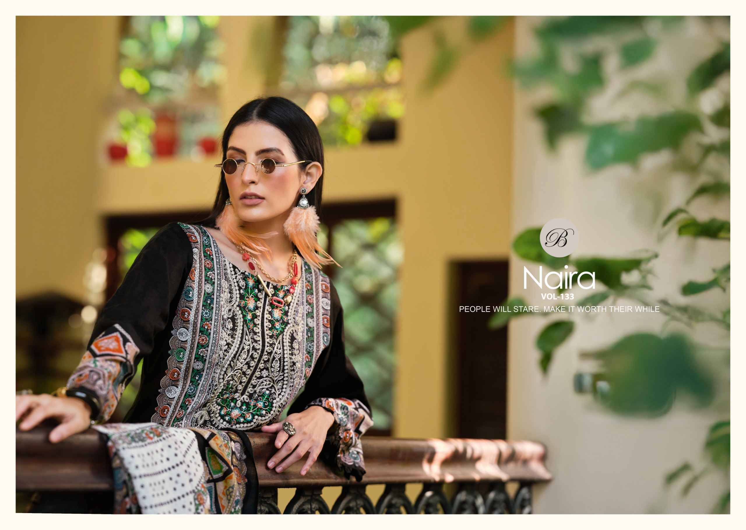 Belliza Naira Vol-133 Cotton Dress Material (8 pcs Cataloge)