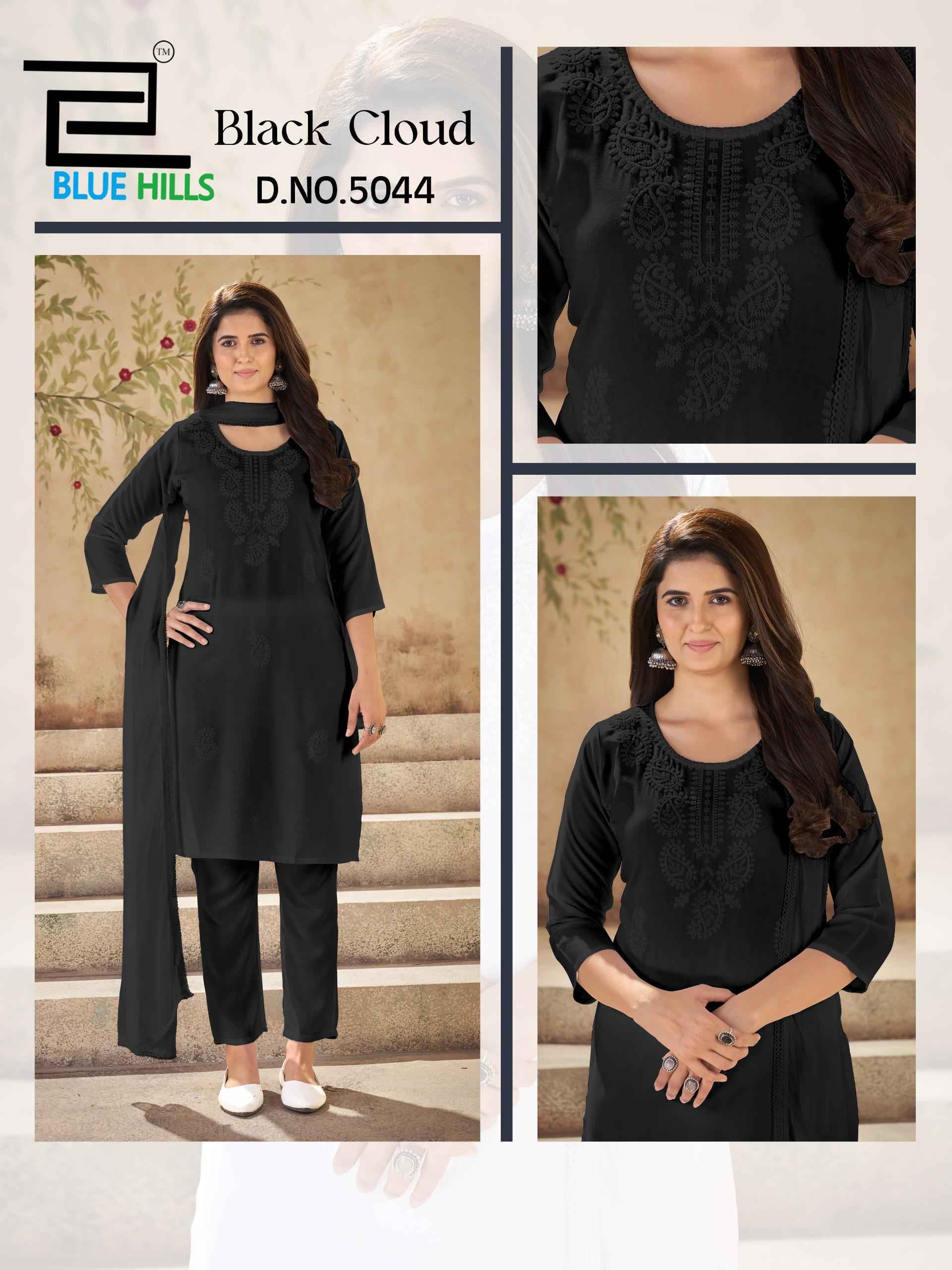 Blue Hills Black Cloud Rayon Readymade Suit (4 pcs Catalogue)