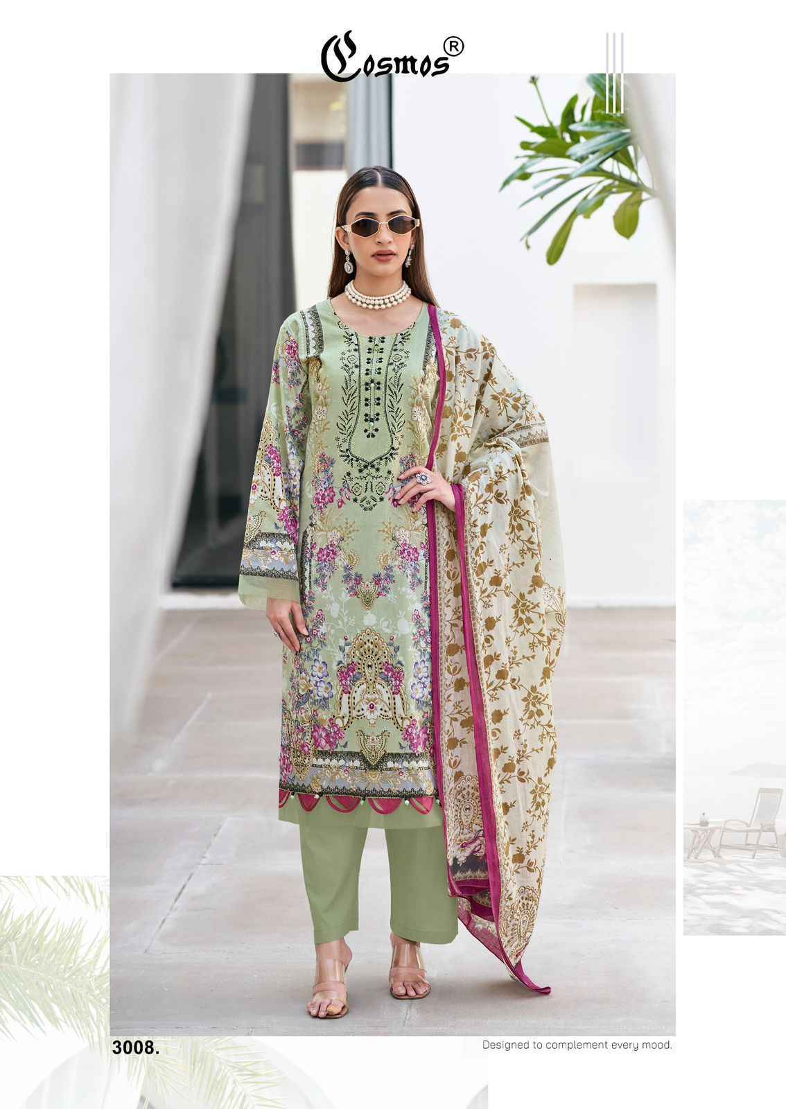 Cosmos Bliss Lawn Vol-3 Lawn Cotton Dress Material (8 pcs Catalogue)