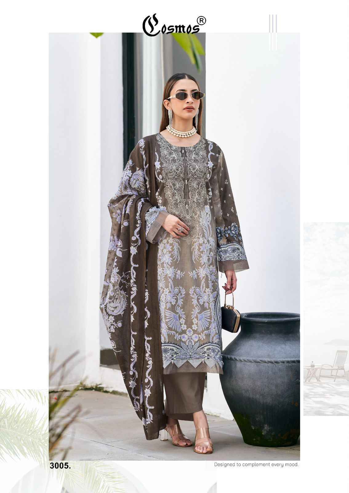 Cosmos Bliss Lawn Vol-3 Lawn Cotton Dress Material (8 pcs Catalogue)