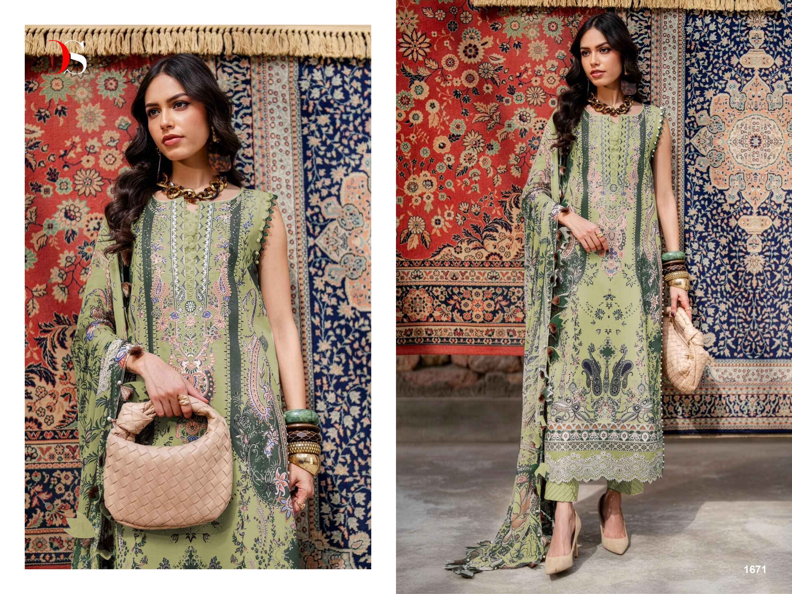 Deepsy Jade Bliss Lawn Vol-4 Cotton Dress Material (8 Pcs Catalog)