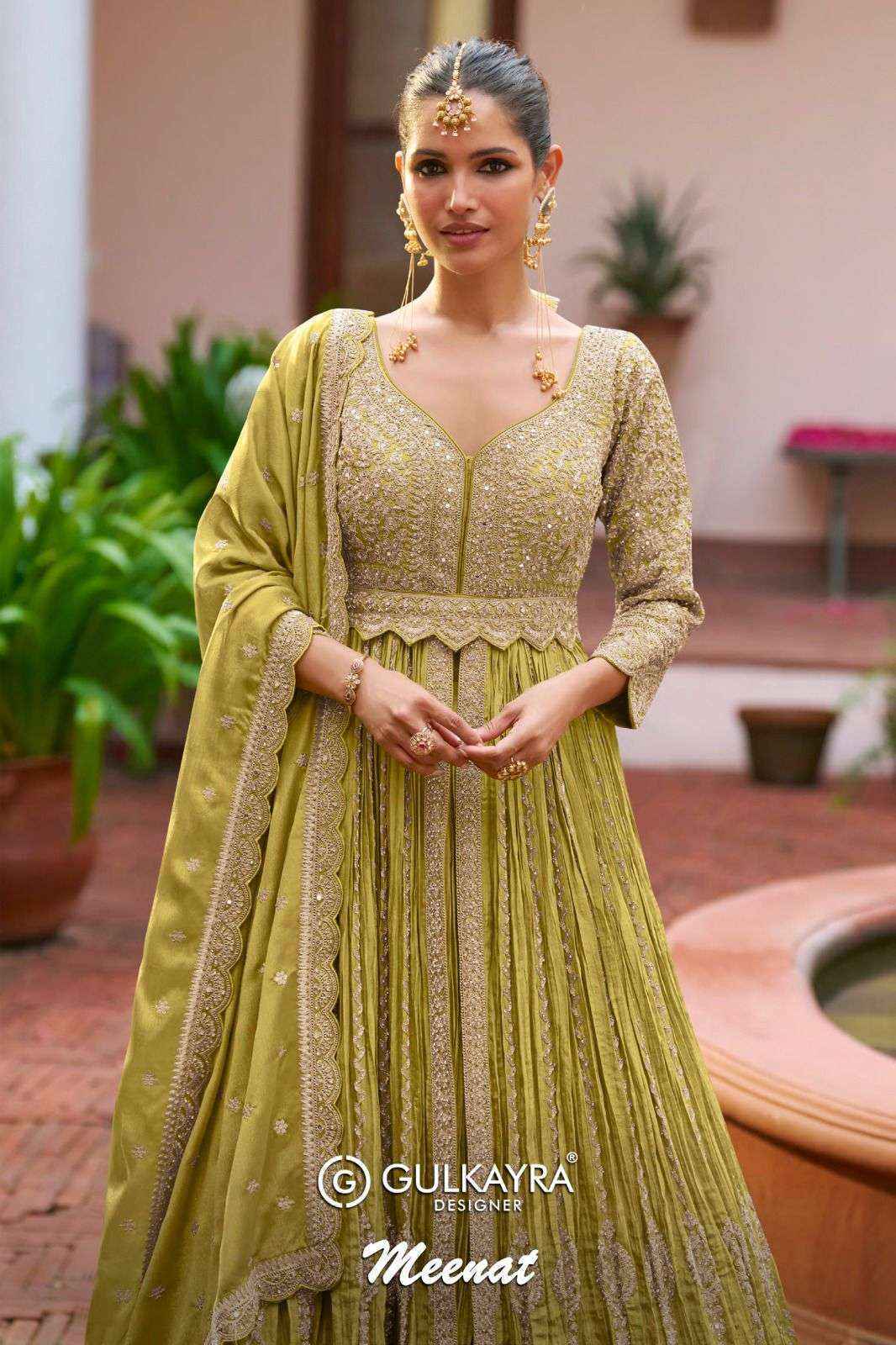 Gulkayra Designer Meenat Readymade Chinon Dress (3 Pcs Catalouge)