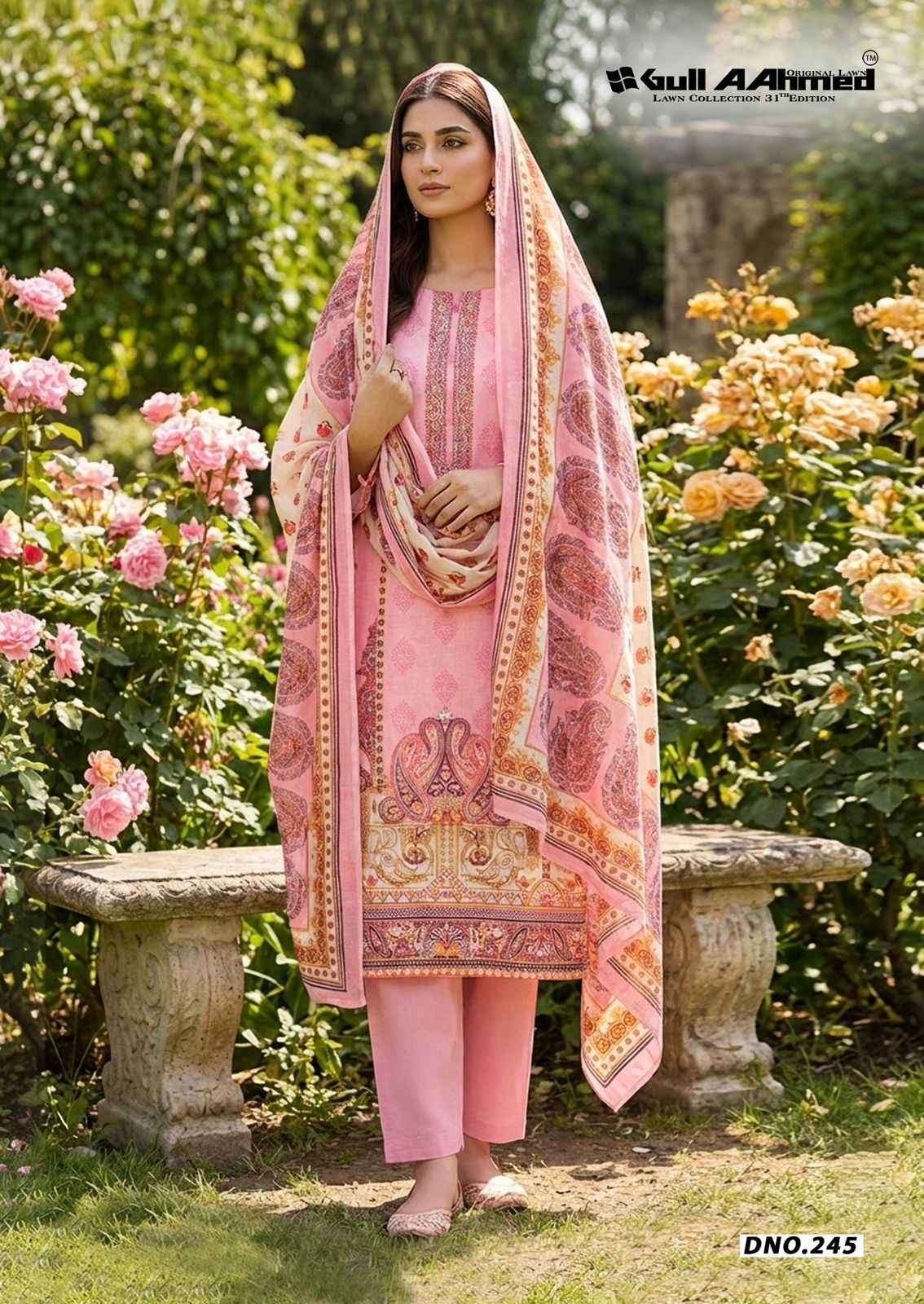 Gull Ahmed Lawn Collection Vol-31 Cambric Cotton Dress Material (6 Pc Catalouge)