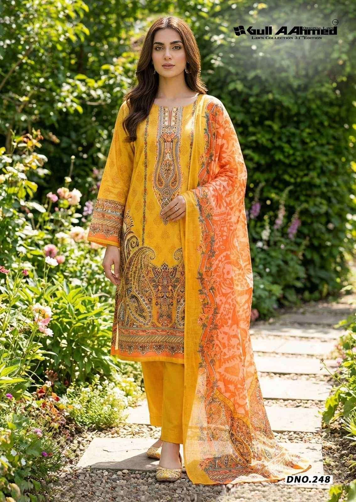 Gull Ahmed Lawn Collection Vol-31 Cambric Cotton Dress Material (6 Pc Catalouge)