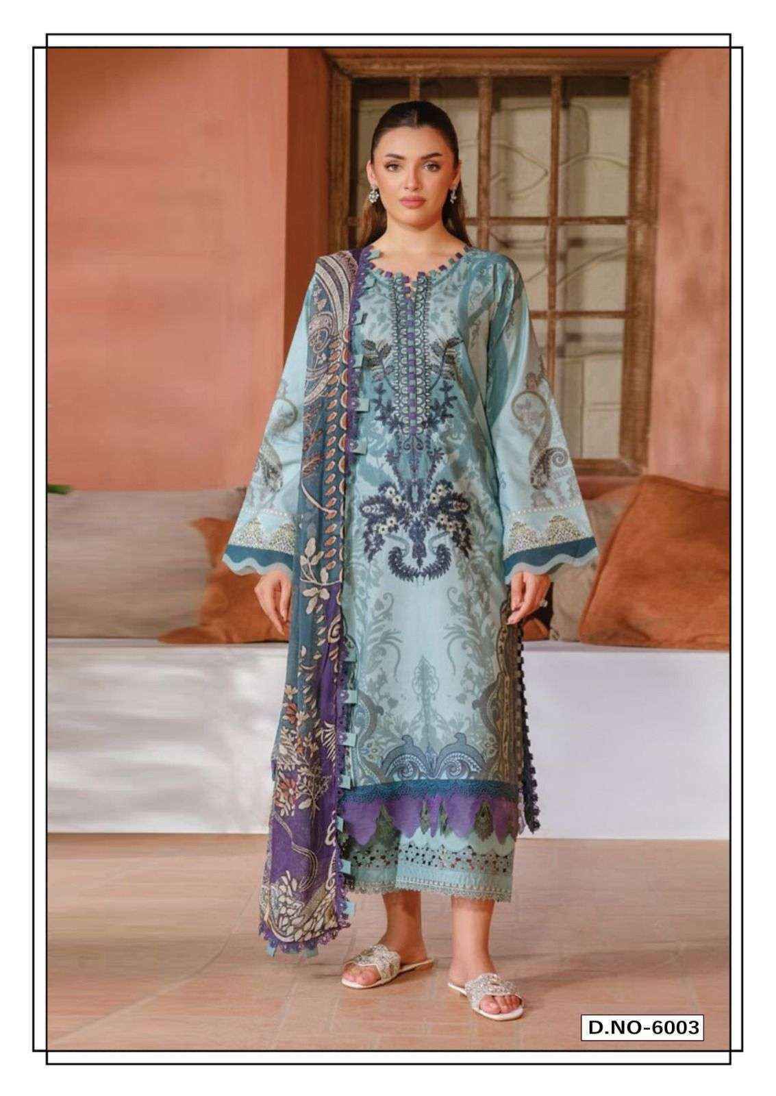 Hala Mira Nur Vol-6 Lawn Cotton Dress Material (6 pcs Catalogue)