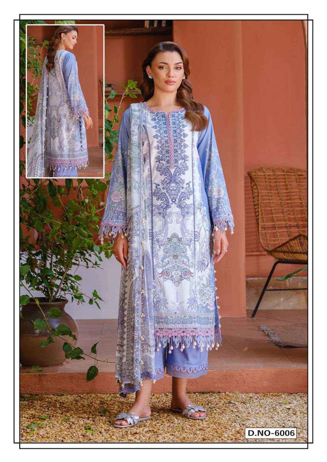 Hala Mira Nur Vol-6 Lawn Cotton Dress Material (6 pcs Catalogue)