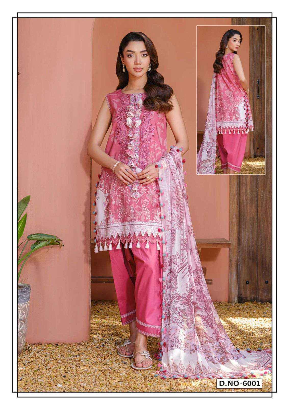Hala Mira Nur Vol-6 Lawn Cotton Dress Material (6 pcs Catalogue)