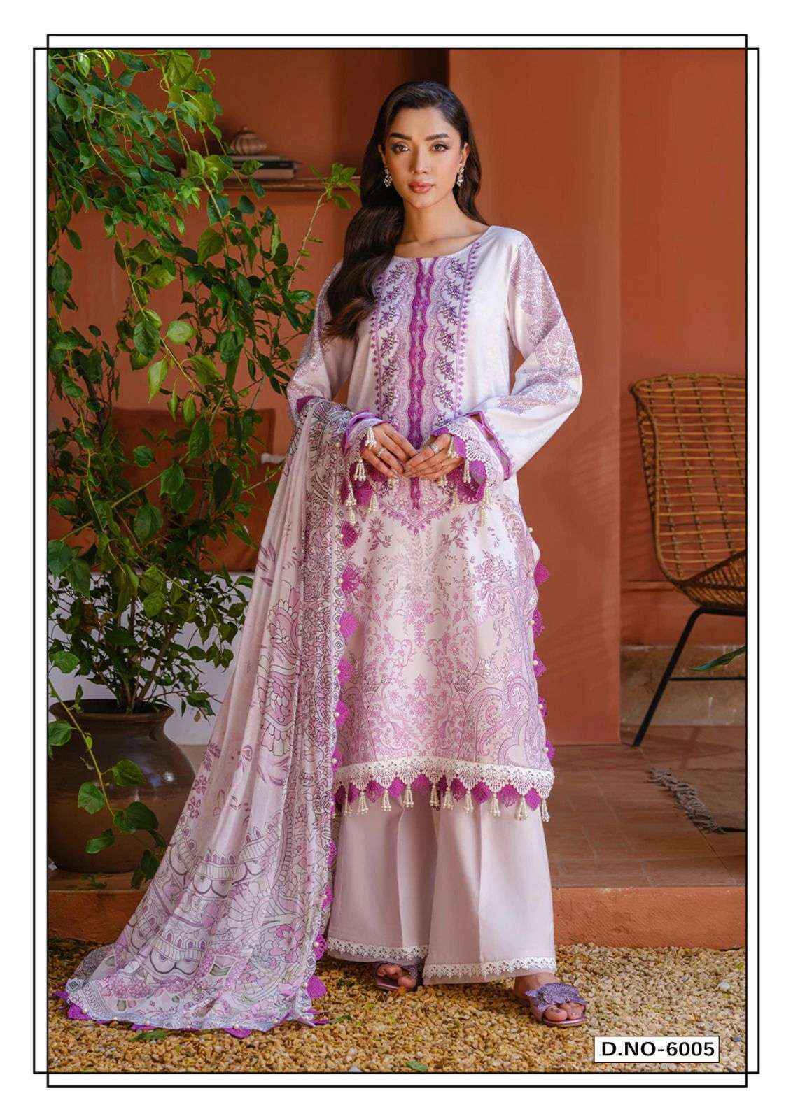 Hala Mira Nur Vol-6 Lawn Cotton Dress Material (6 pcs Catalogue)