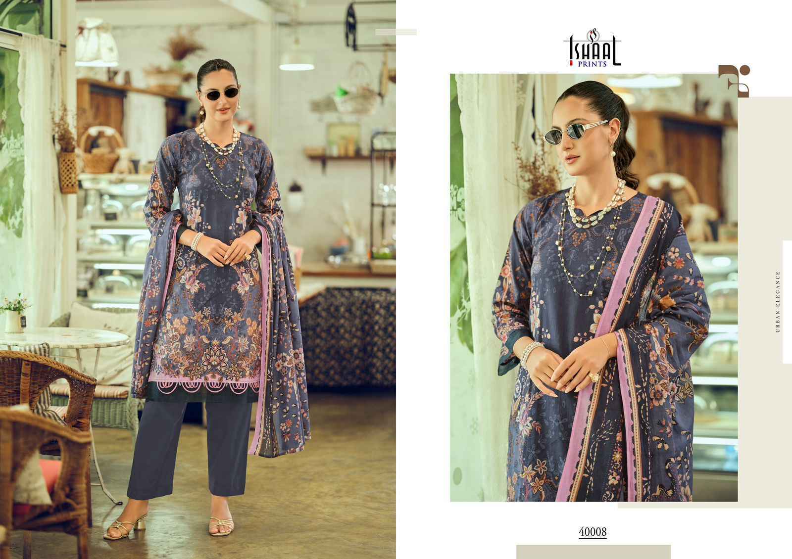 Ishaal Prints Gulmohar Vol-40 Lawn Cotton Dress Material (10 Pc Catalouge)