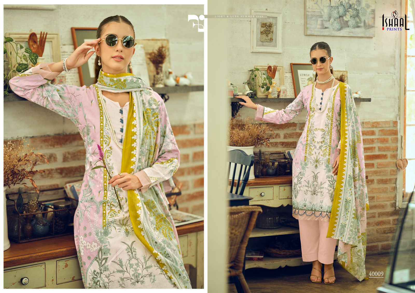 Ishaal Prints Gulmohar Vol-40 Lawn Cotton Dress Material (10 Pc Catalouge)