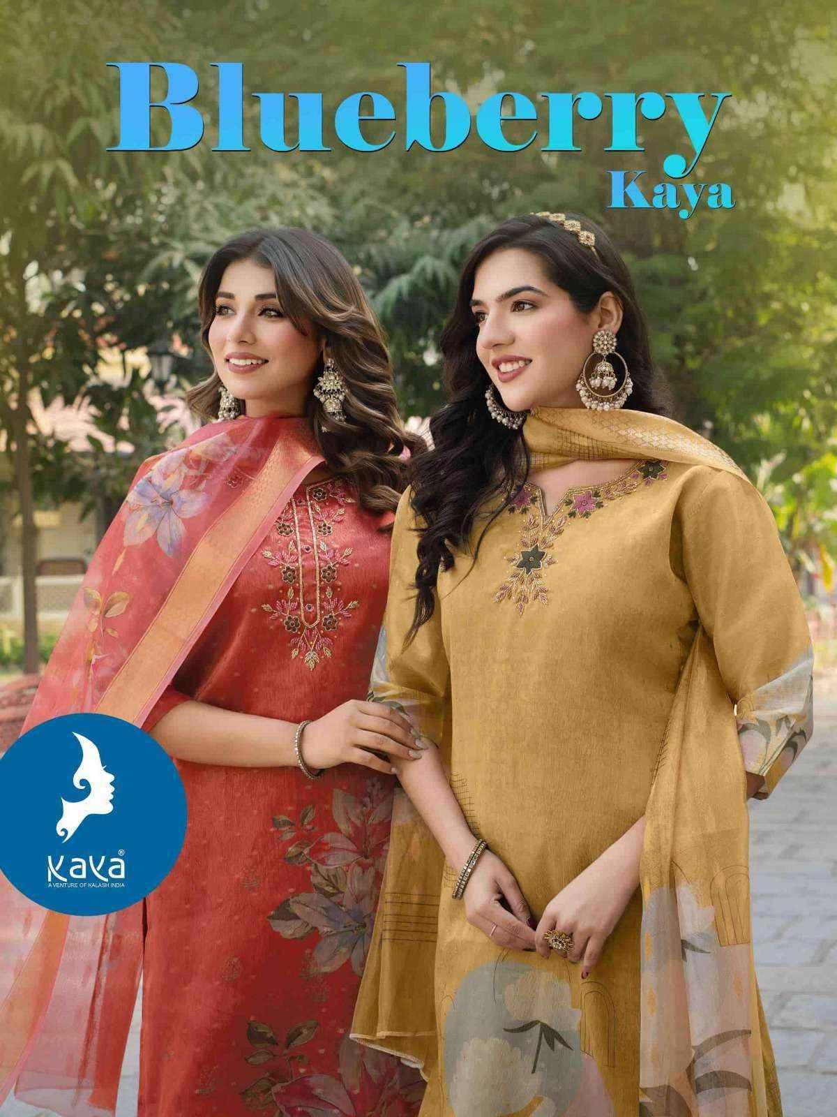Kaya Blue Berry Simer Readymade Suit (6 pcs Catalogue)