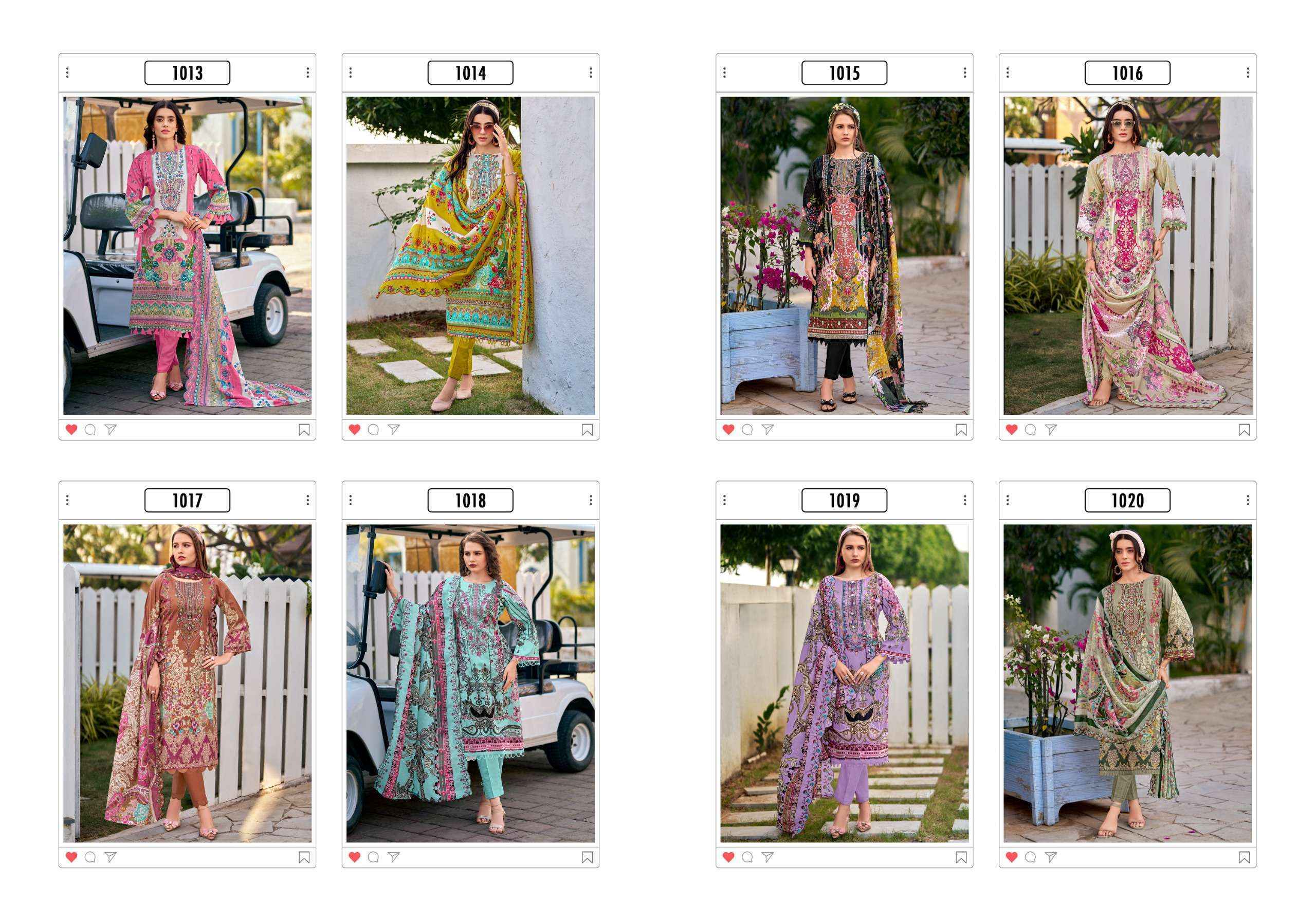 Levisha Mariyam Vol-2 Lawn Cotton Dress Material (8 pcs Catalogue)