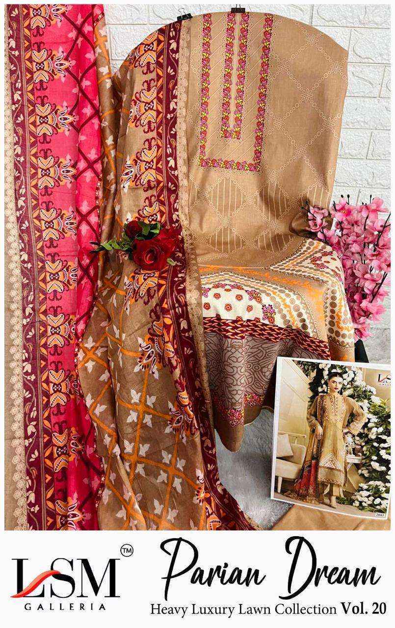 LSM Galleria Parian Dream Vol-20 Lawn Dress Material (6 pcs Catalogue)