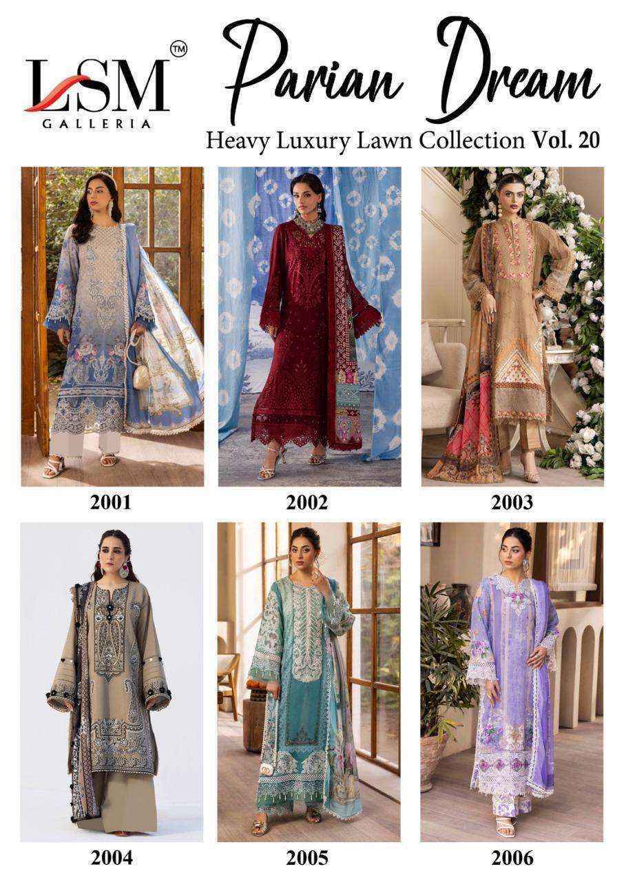 LSM Galleria Parian Dream Vol-20 Lawn Dress Material (6 pcs Catalogue)