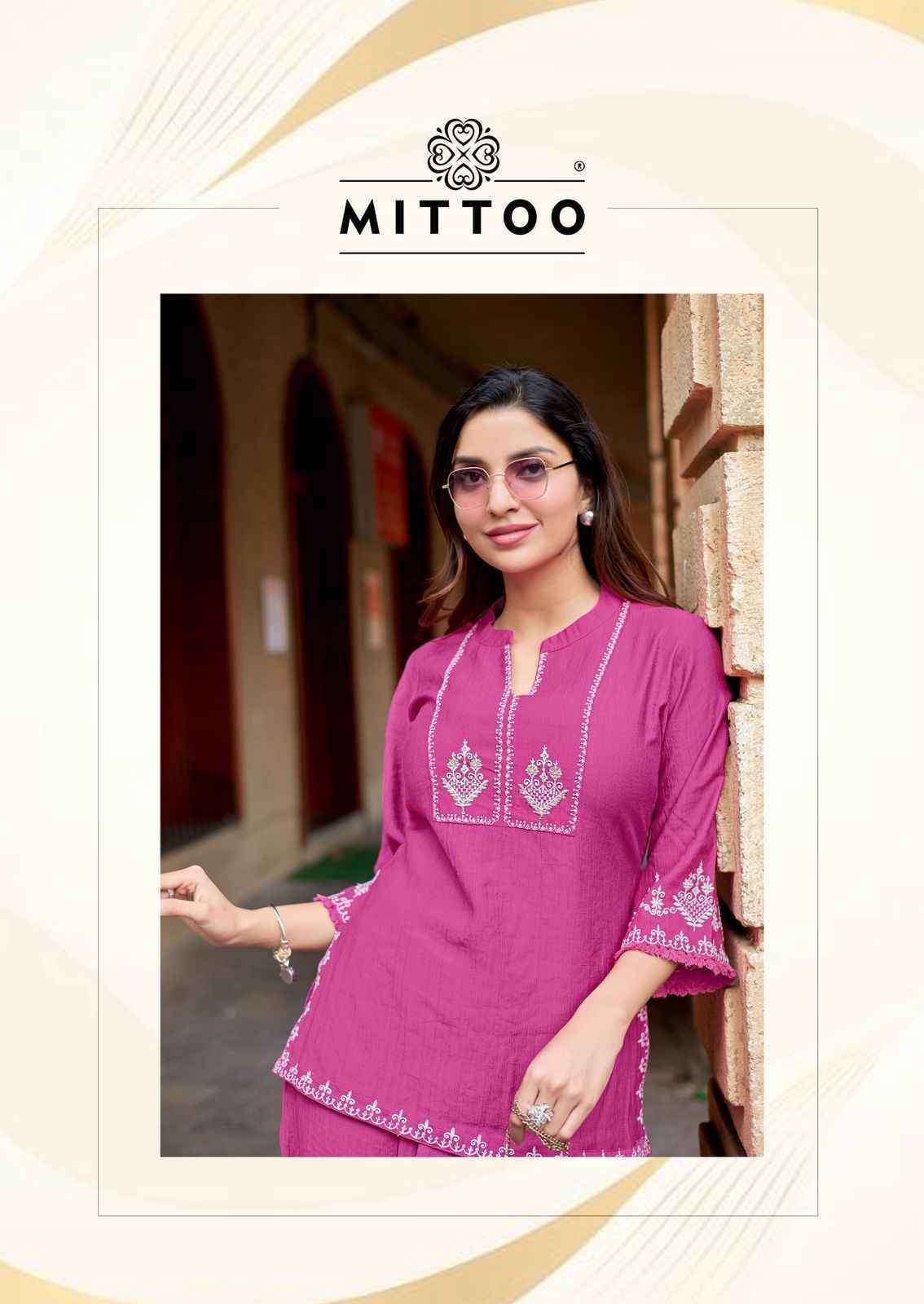 Mittoo Korra Vol 2 Viscose Slub Co Ord Set 6 pcs Catalogue