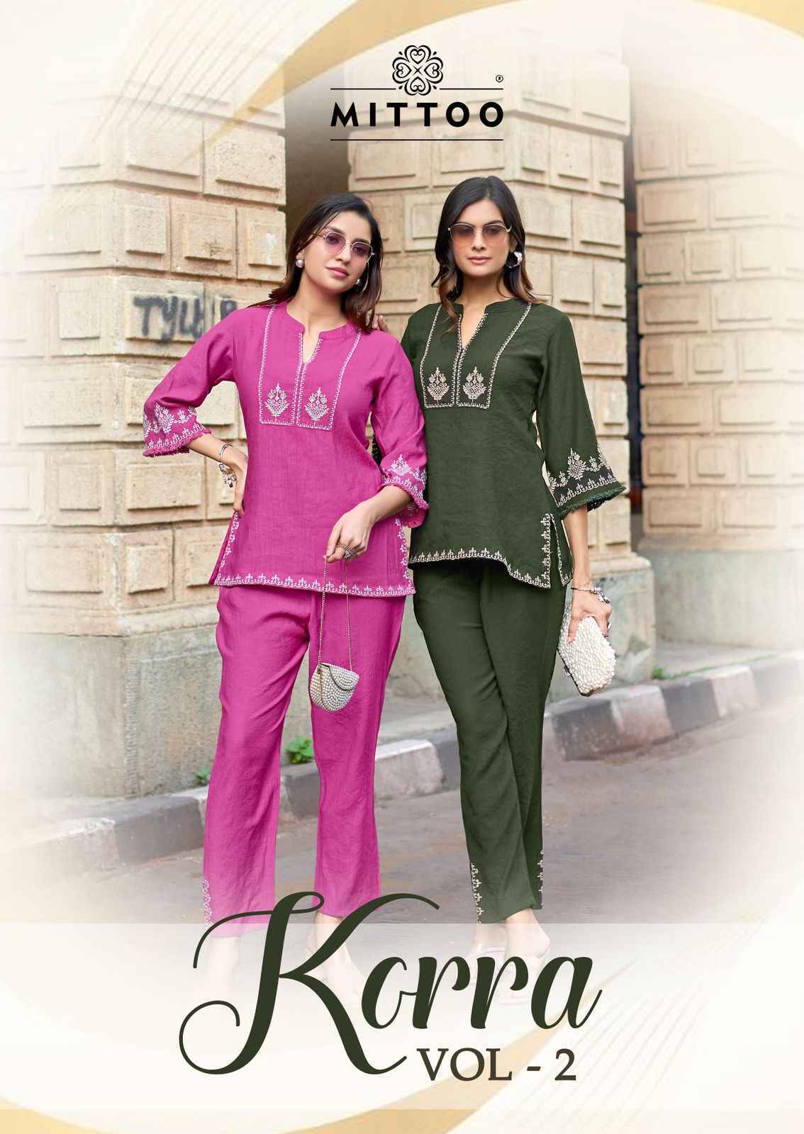 Mittoo Korra Vol 2 Viscose Slub Co Ord Set 6 pcs Catalogue