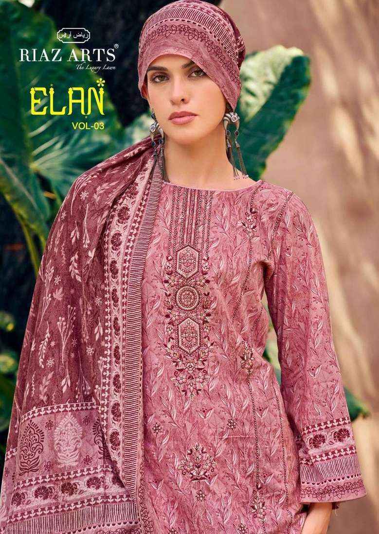 Mumtaz Arts Elan Vol-3 Lawn Cotton Dress Material (6 pcs Catalogue)