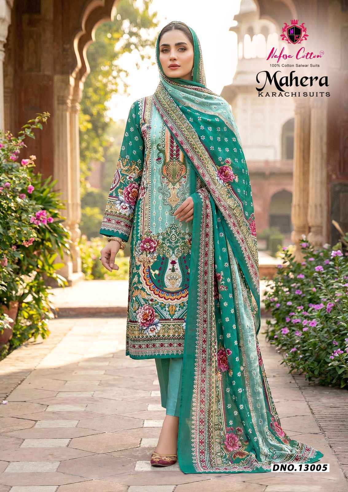 Nafisa Cotton Mahera Karachi Suits Vol-13 Cotton Dress Material (6 pcs Catalogue)