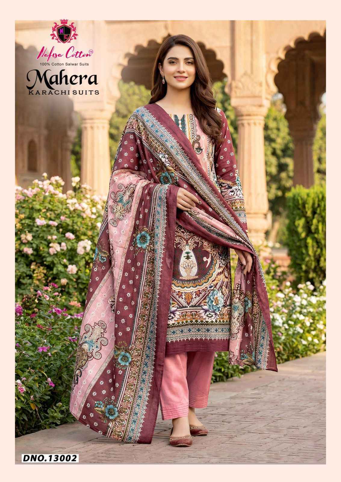 Nafisa Cotton Mahera Karachi Suits Vol-13 Cotton Dress Material (6 pcs Catalogue)