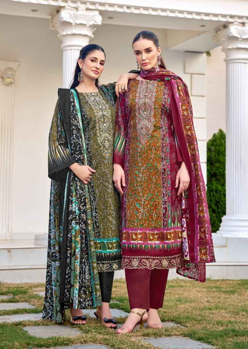Pakiza Prints Farmaish Vol-10 Jam Satin Dress Material (4 pcs Catalogue)