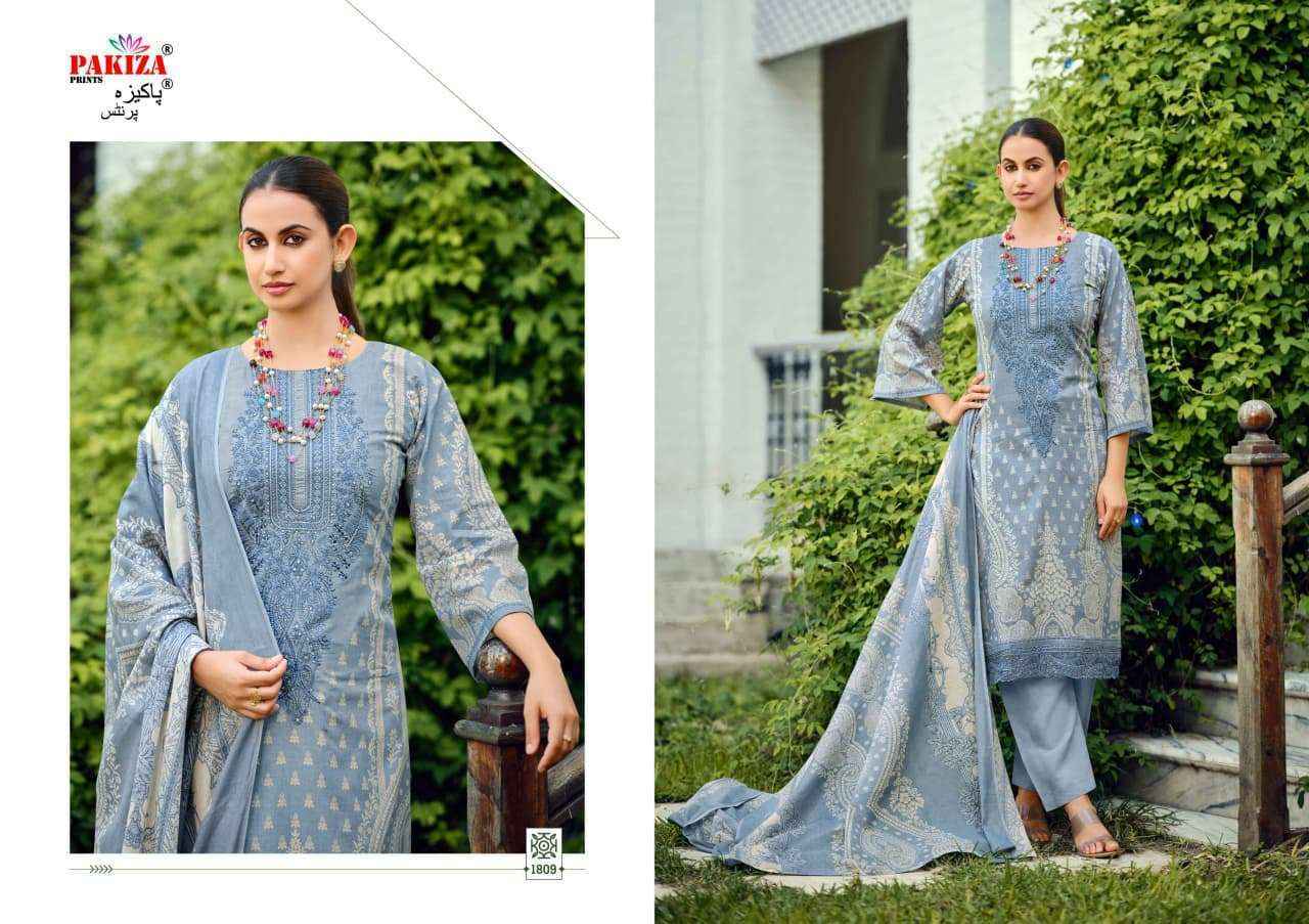 Pakiza Prints Zeenat Vol-18 Lawn Cotton Dress Material (10 pcs Catalogue)