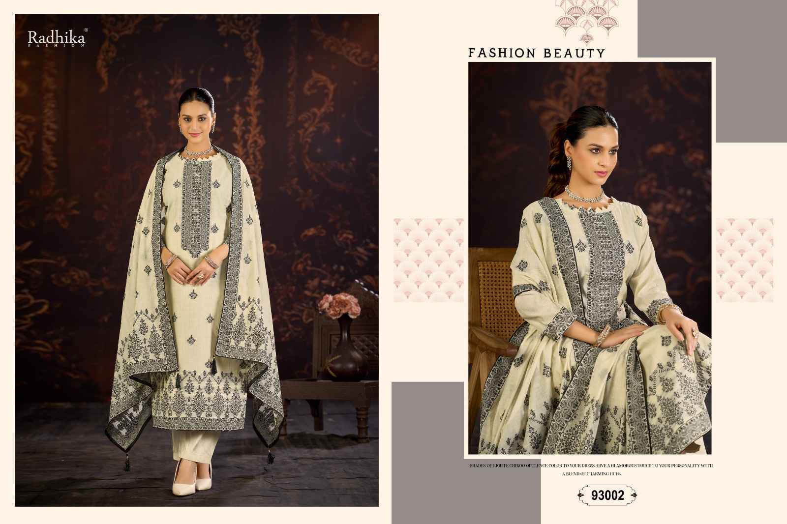 Radhika Fashion Azara Banarashi Adah Vol-10 Cotton Dress Material (4 pcs Catalogue)