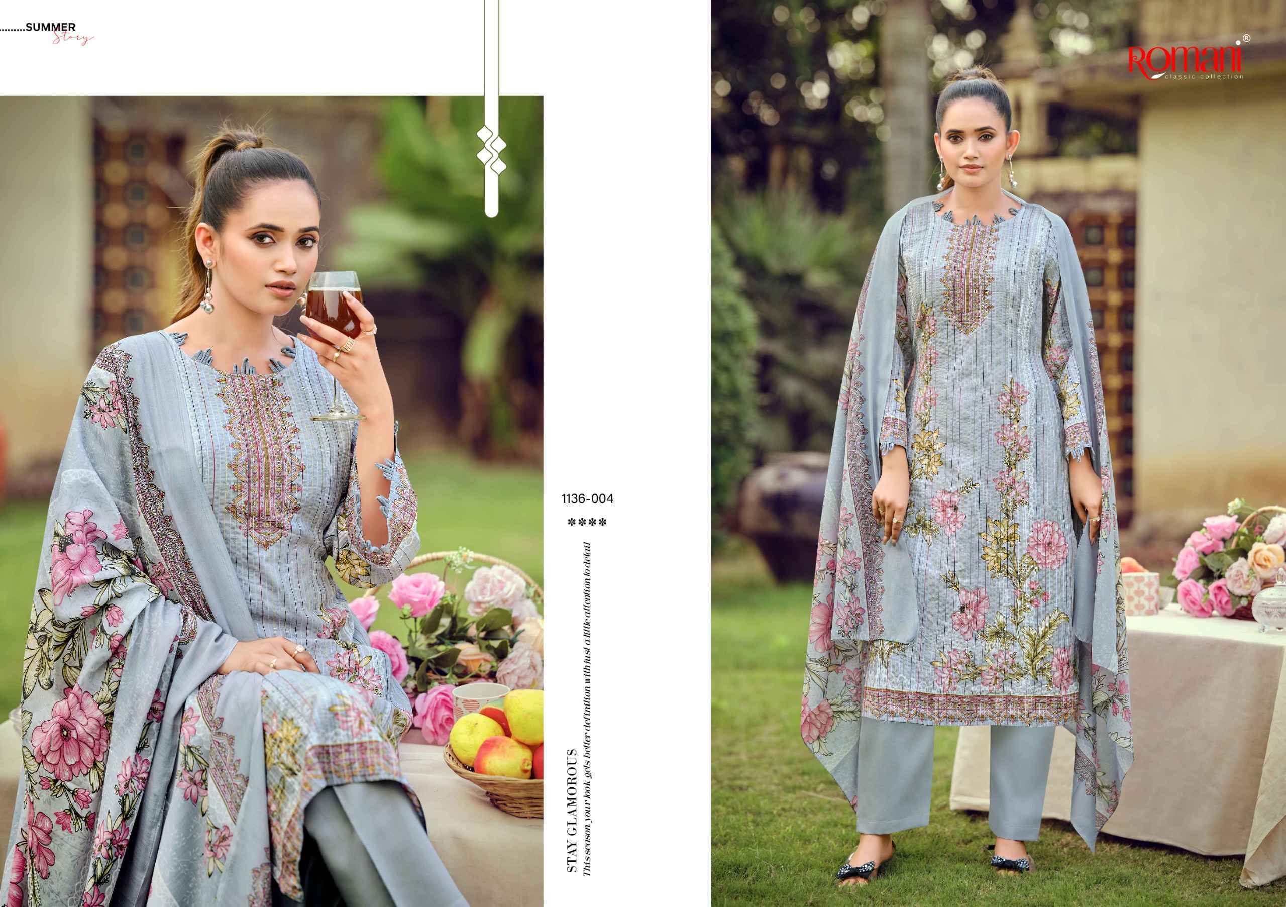 Romani Richa Cotton Dress Material (8 pcs Catalogue)