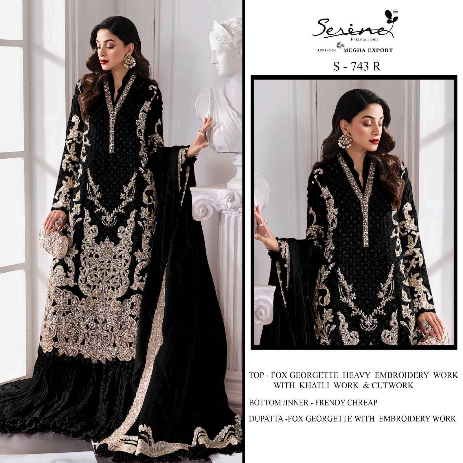Serine D No S-743 Fox Georgette Dress Material (4 pcs Catalogue)