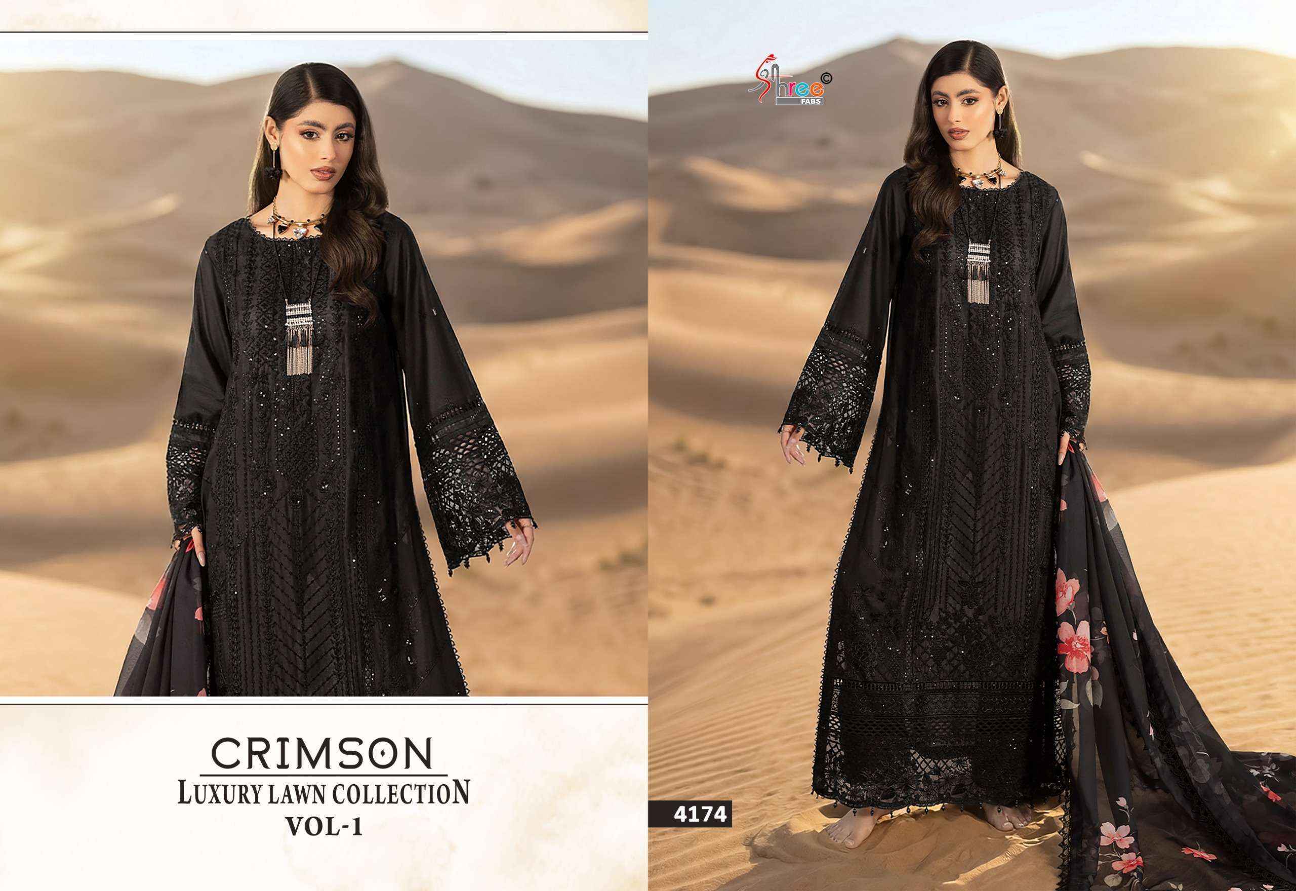 Shree Fabs Crimson Luxury Lawn Collection Vol-1 Cotton Dress Material (5 pcs Catalogue)