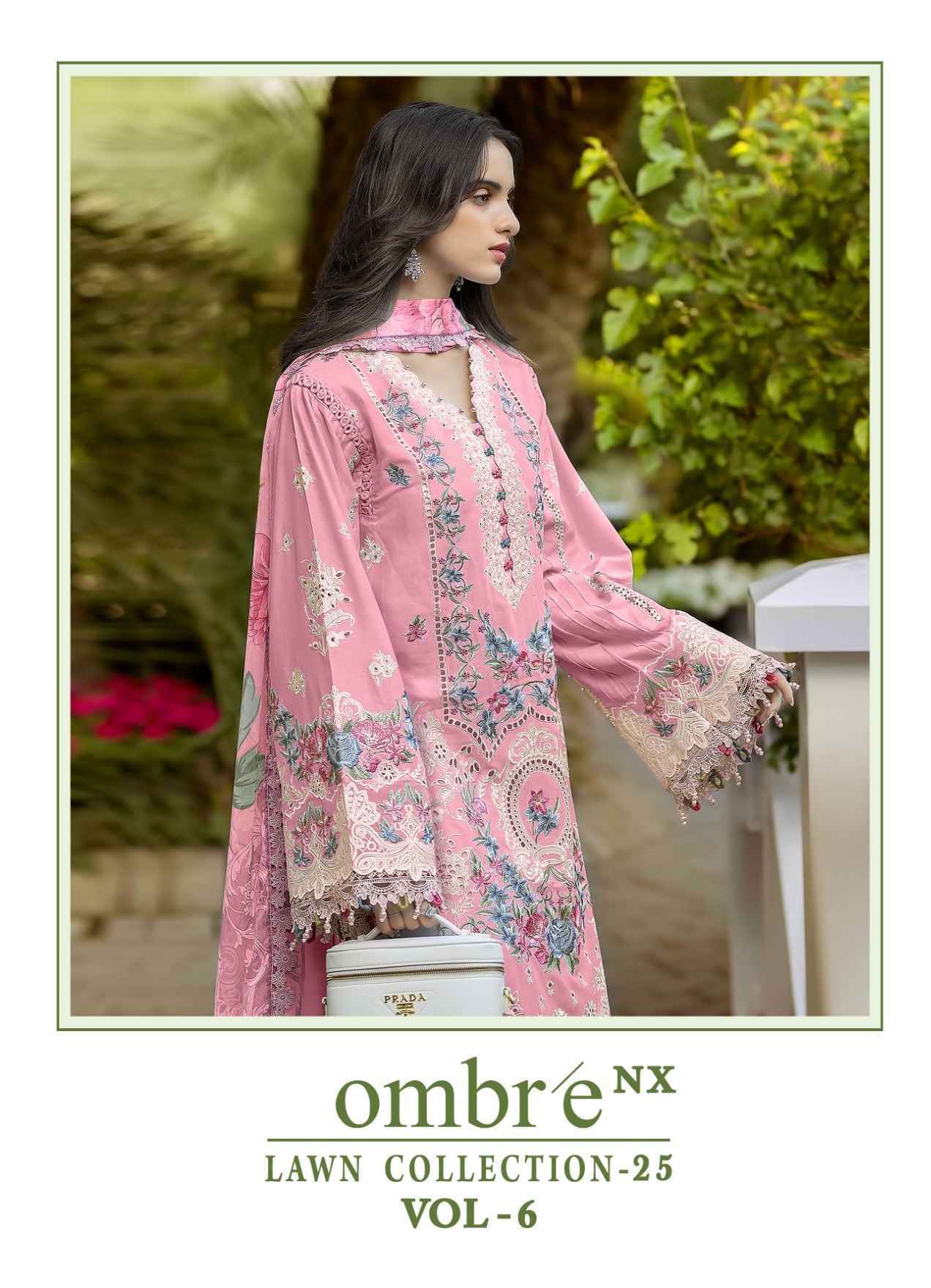 Shree Fabs Ombre Nx Lawn Collection-25 Vol-6 Cotton Dress Material 5 pcs Catalogue
