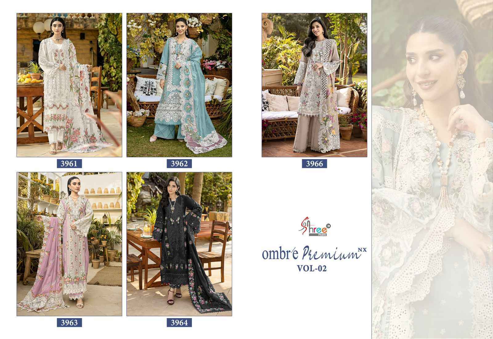 Shree Fabs Ombre Premium Nx Vol-2 Cotton Dress Material (5 pcs Catalogue)