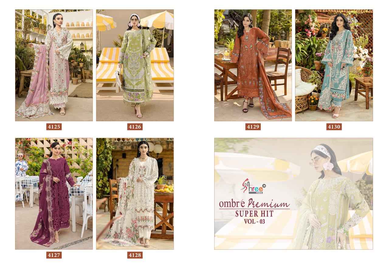 Shree Fabs Ombre Premium Super Hit Vol-3 Cotton Dress Material (6 pcs Catalogue)