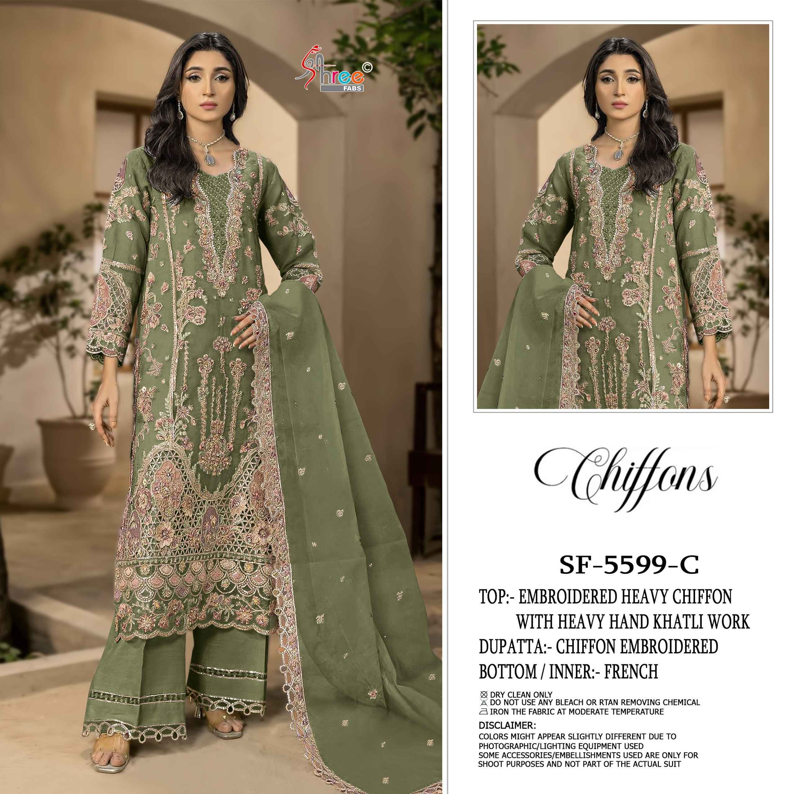 Shree Fabs SF-5560 Georgette Dress Material Wholesale Online Mumbai Surat