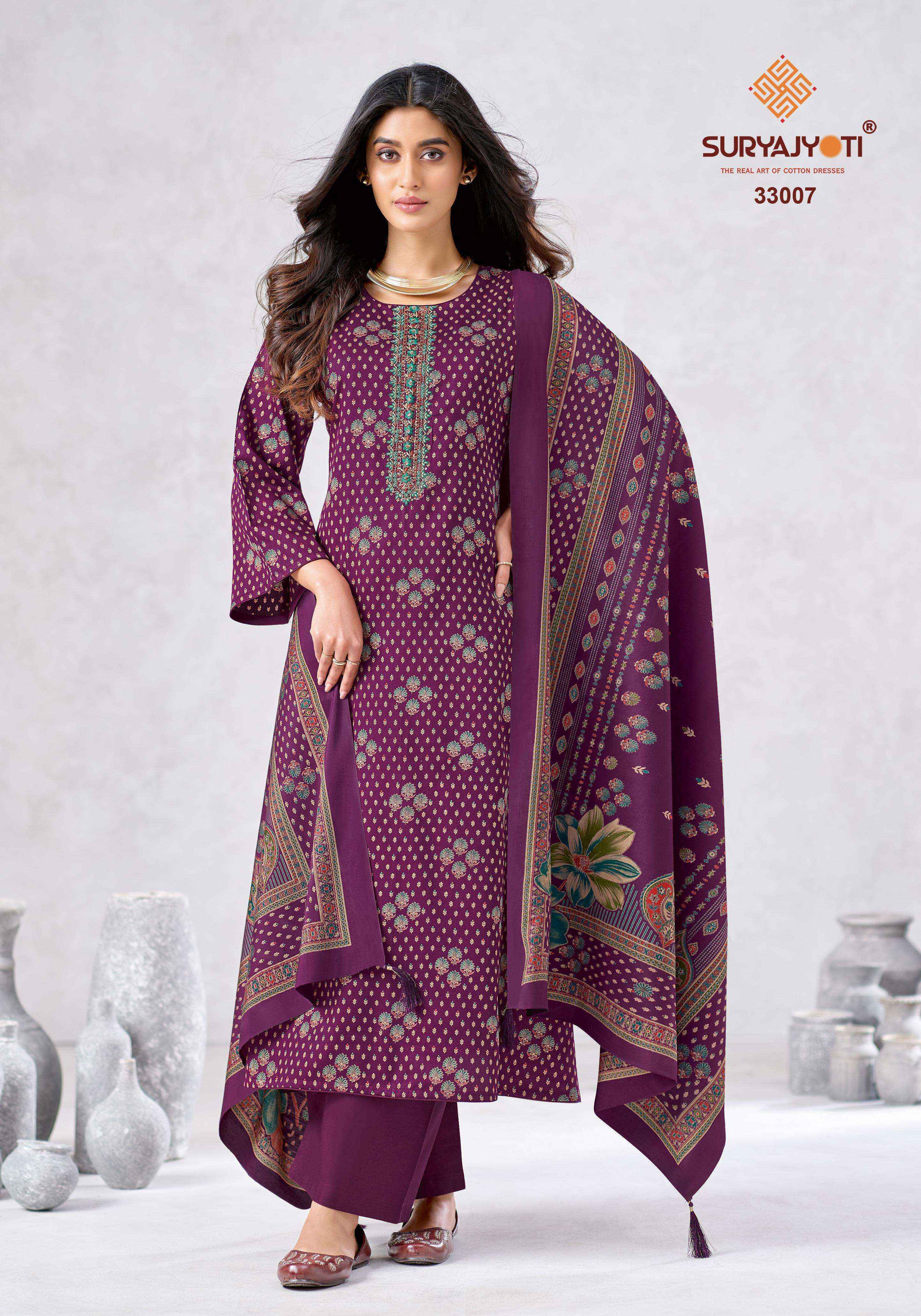 Suryajyoti Kalki Vol-33 Jam Satin Dress Material (8 Pcs Catalouge)