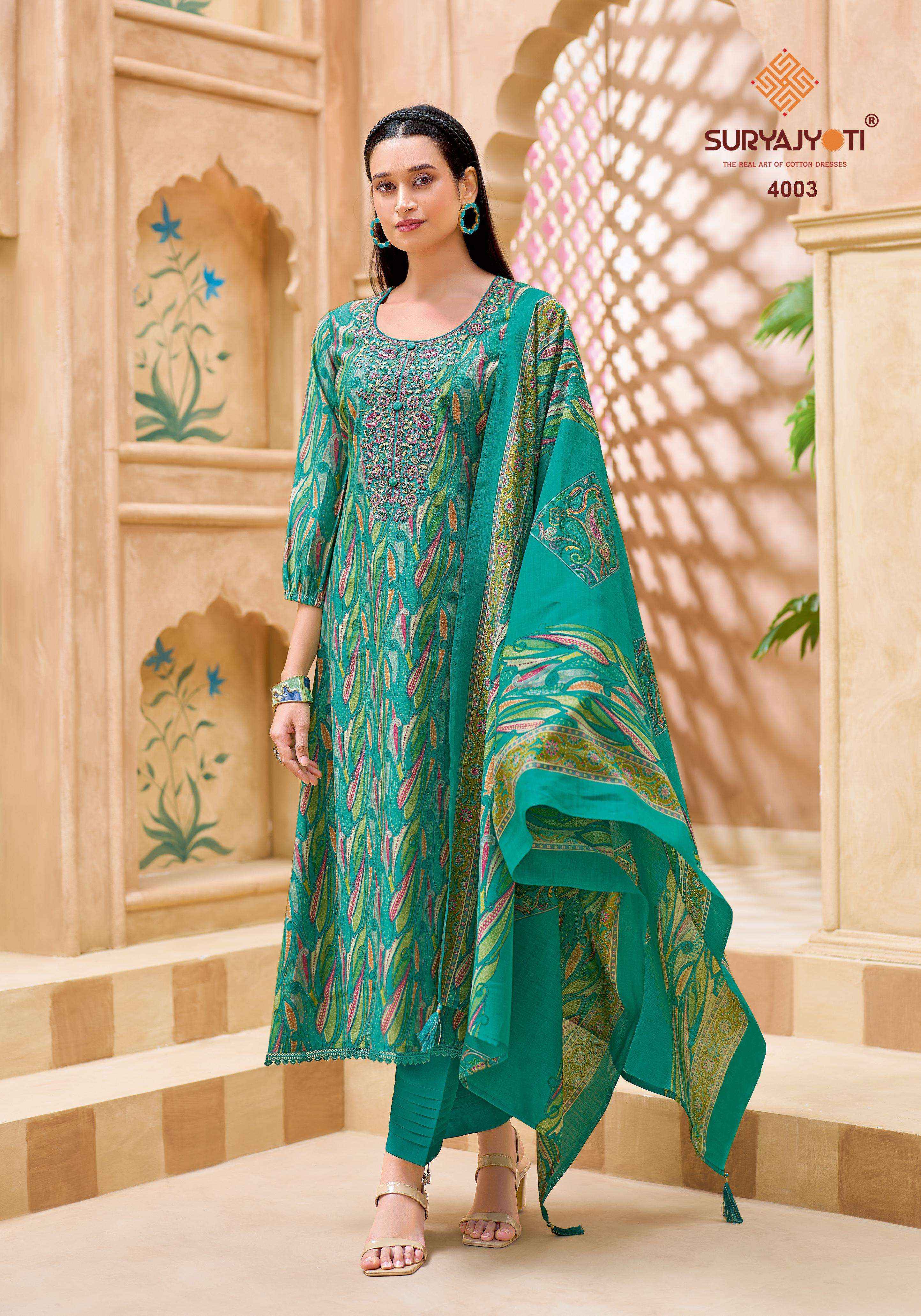 Suryajyoti Parnika Vol 1 Modal Silk Dress Material 6 pcs Catalogue