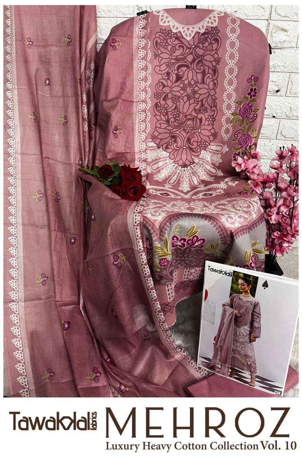 Tawakkal Mehroz Vol-10 Cotton Dress Material (10 pcs Catalogue)