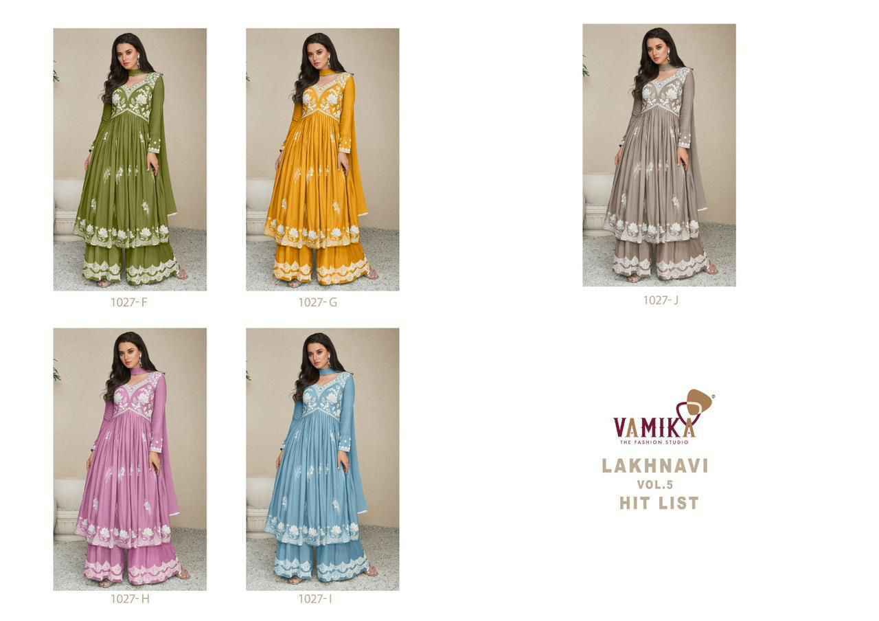 Vamika Lakhnavi Vol-5 Hit List Rayon Readymade Suit (5 pcs Catalogue)