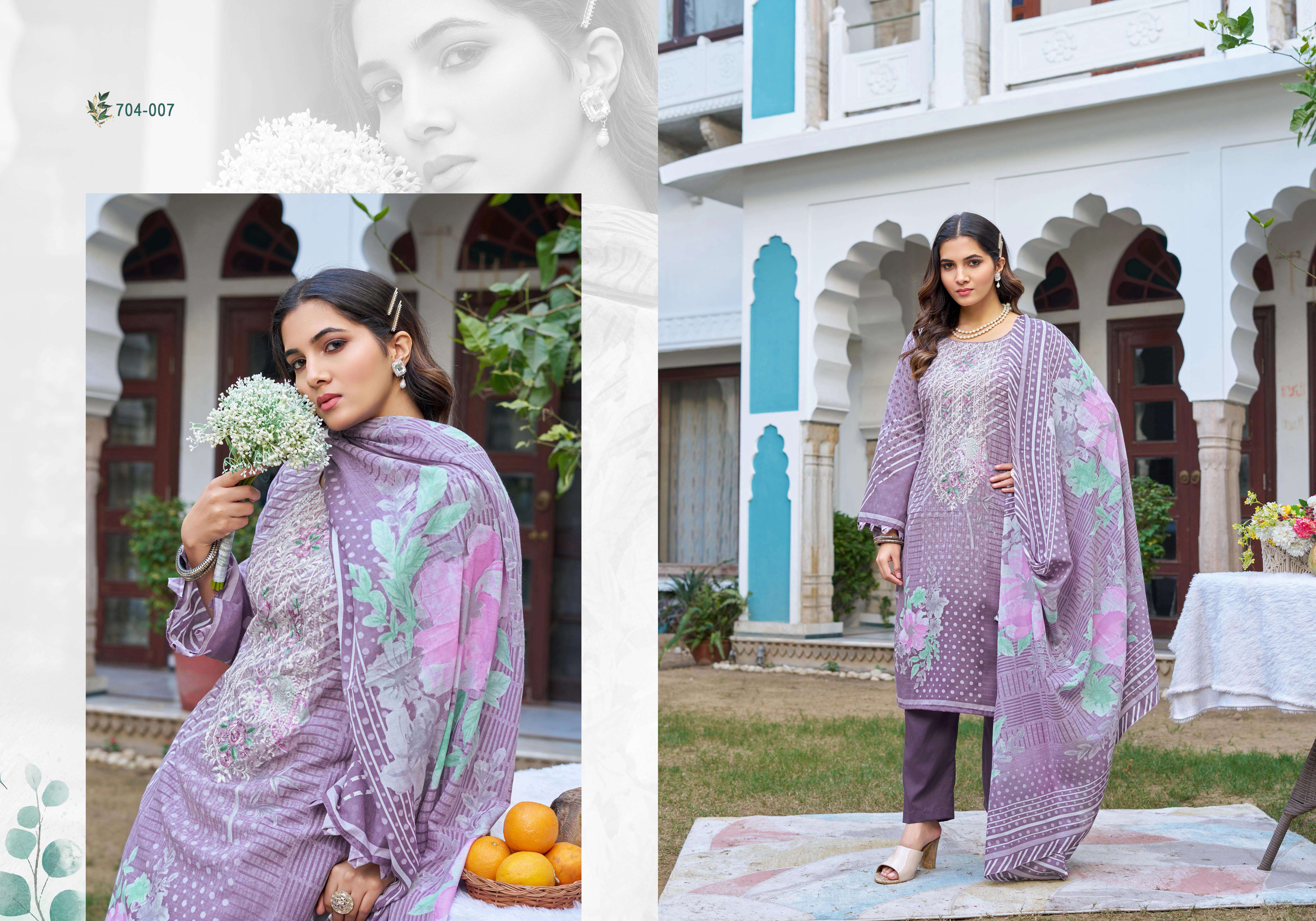 Zulfat Farah Vol-2 Pure Cotton Dress Material (8 pcs Catalogue)