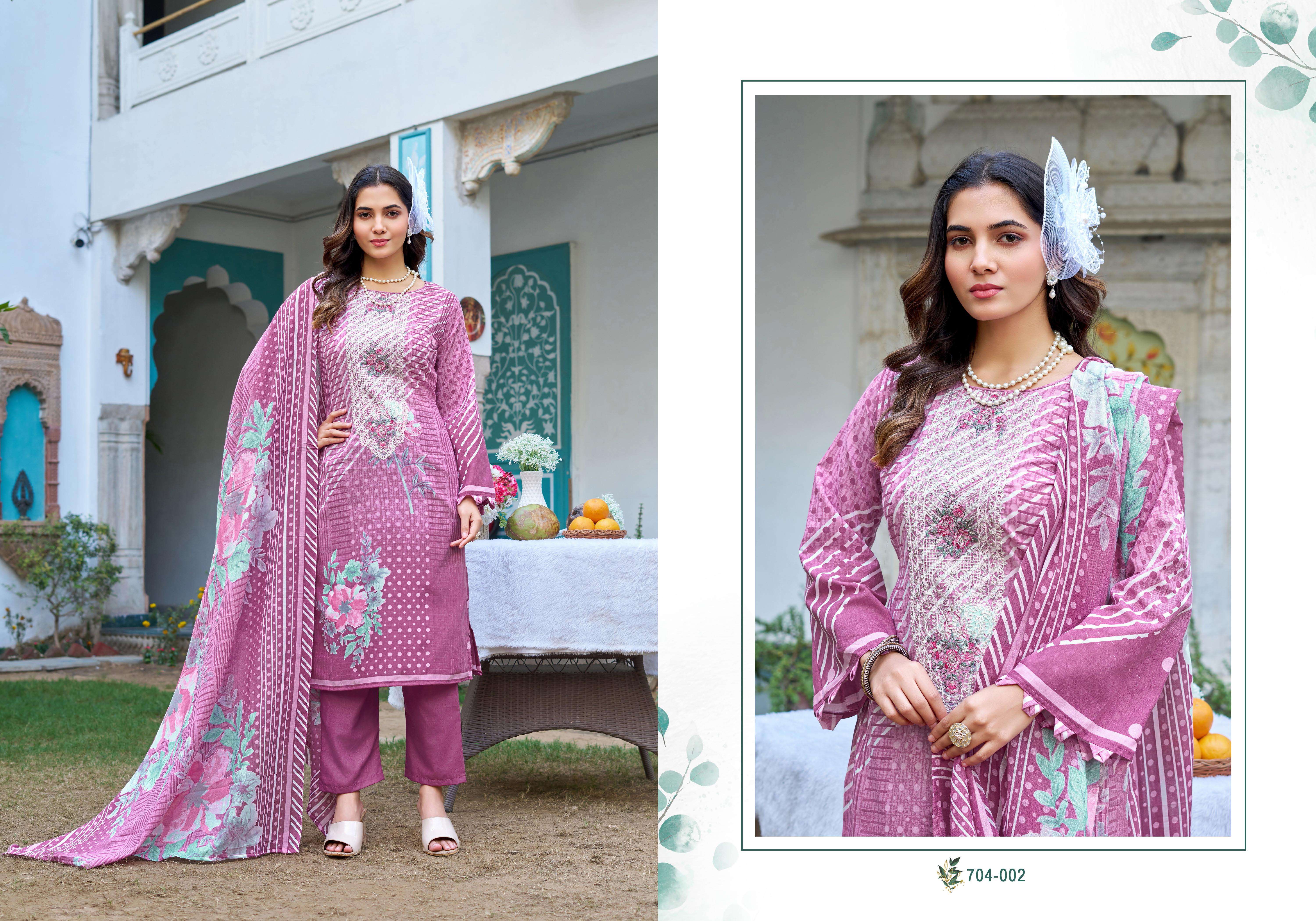 Zulfat Farah Vol-2 Pure Cotton Dress Material (8 pcs Catalogue)