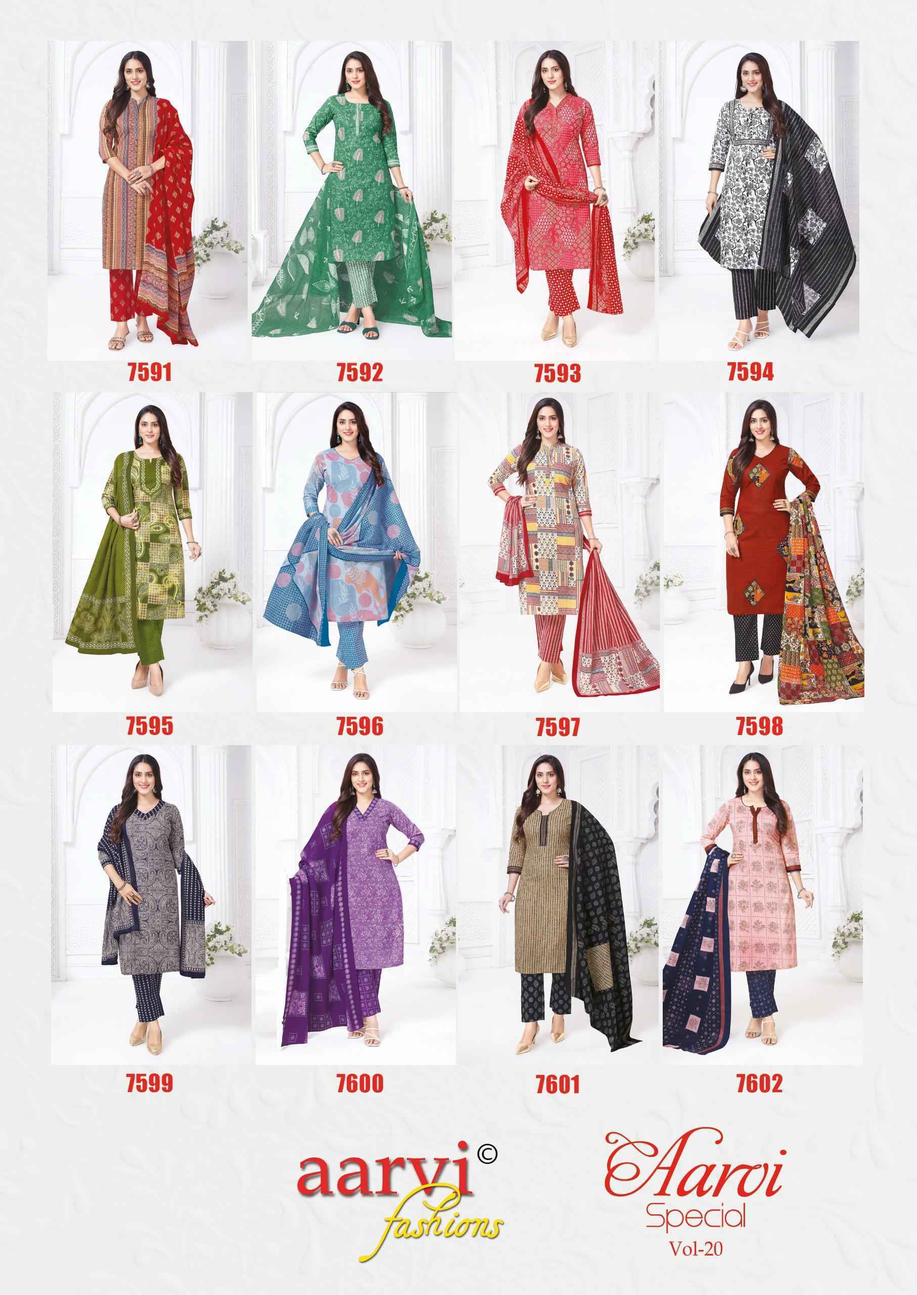 Aarvi Fashion Aarvi Special Vol-20 Radymade Cambric Cotton Dress (12 pcs Catalogue)